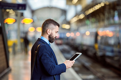Man on tablet man-on-tablet